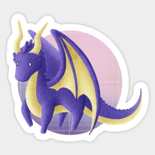 Kawaii Dragon 04 - With Background Sticker